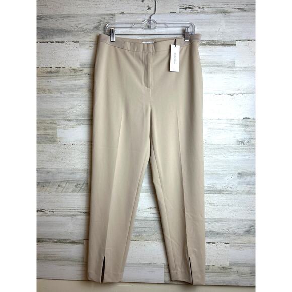 Calvin Klein Women’s 12 Beige Lightweight Straight Leg Dress Slacks Pants NWT - Picture 1 of 8